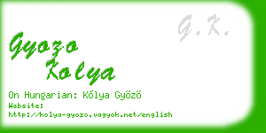 gyozo kolya business card